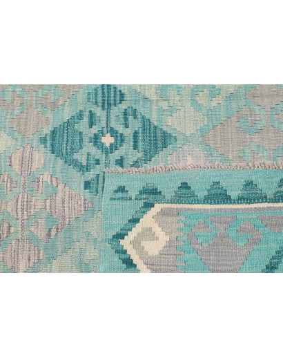 Tappeto Kilim Afghanistan beige blu 104x151