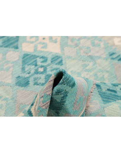 Tappeto Kilim Afghanistan beige blu 104x151