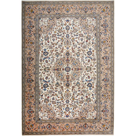 Tappeto Kashan Persia beige grigio 243x353