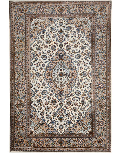 Tappeto Kashan Persia beige marrone 200x297