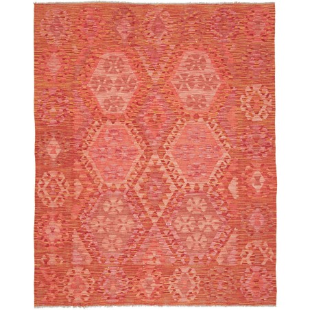Tappeto Kilim Afghanistan rosso arancione 159x197