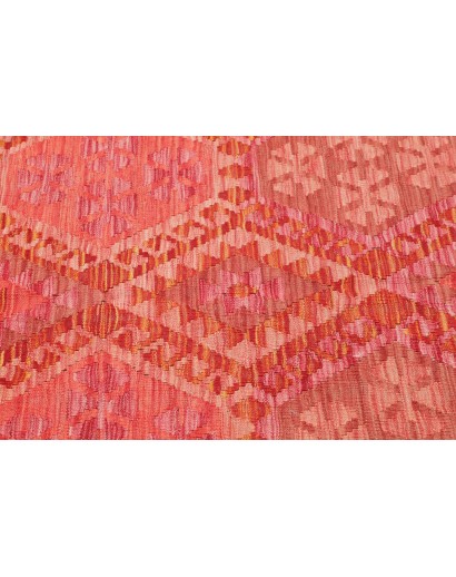 Tappeto Kilim Afghanistan rosso arancione 159x197