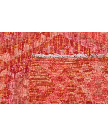 Tappeto Kilim Afghanistan rosso arancione 159x197