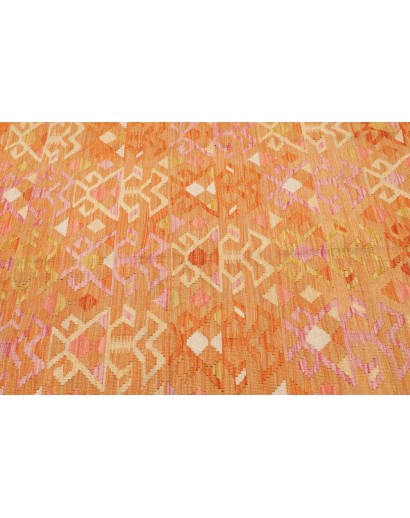 Tappeto Kilim Afghanistan arancione beige 153x201