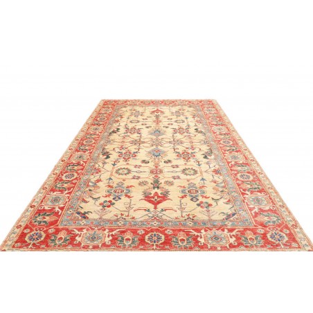 Tappeto Kazak Fine Pakistan marrone giallo 200x314