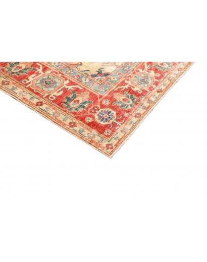 Tappeto Kazak Fine Pakistan marrone giallo 200x314