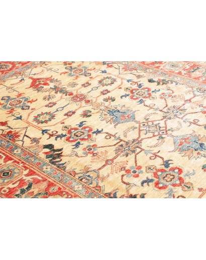 Tappeto Kazak Fine Pakistan marrone giallo 200x314