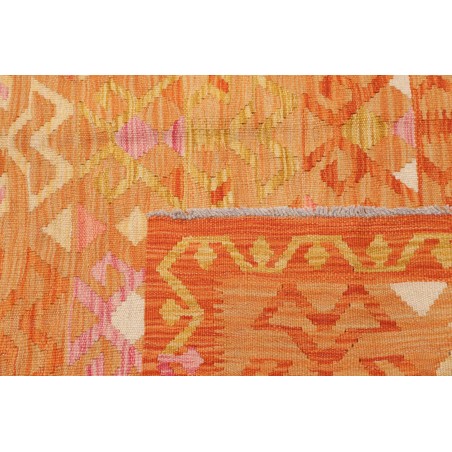 Tappeto Kilim Afghanistan arancione beige 153x201