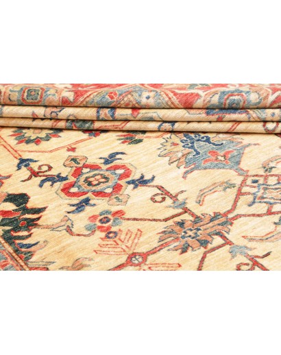 Tappeto Kazak Fine Pakistan marrone giallo 200x314