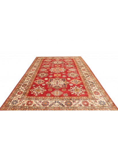 Tappeto Kazak Fine Pakistan marrone bianco 214x311
