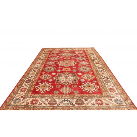 Tappeto Kazak Fine Pakistan marrone bianco 214x311