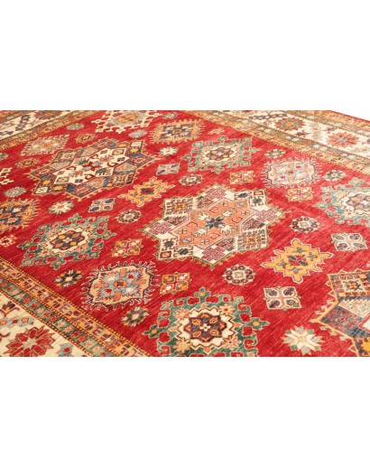 Tappeto Kazak Fine Pakistan marrone bianco 214x311
