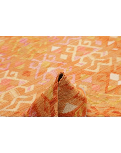 Tappeto Kilim Afghanistan arancione beige 153x201