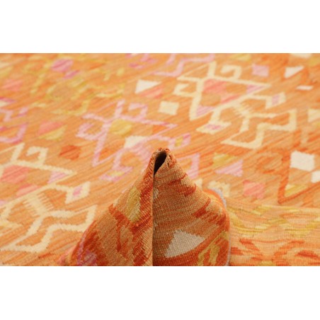 Tappeto Kilim Afghanistan arancione beige 153x201
