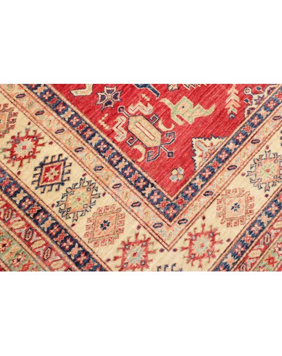 Tappeto Kazak Fine Pakistan marrone grigio 202x290