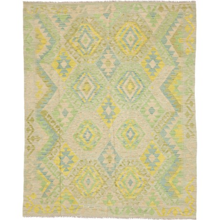 Tappeto Kilim Afghanistan marrone verde 161x195
