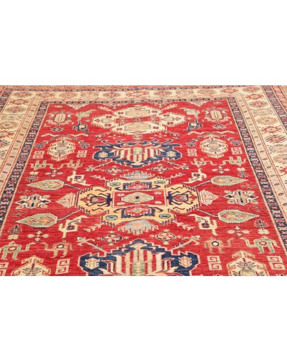 Tappeto Kazak Fine Pakistan marrone grigio 202x290
