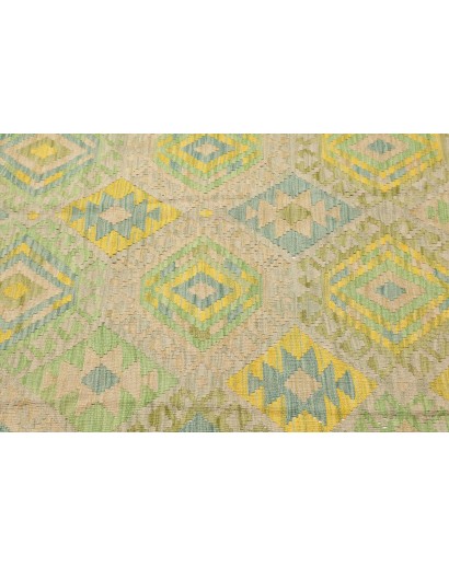 Tappeto Kilim Afghanistan marrone verde 161x195
