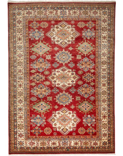 Tappeto Kazak Fine Pakistan marrone giallo 209x290