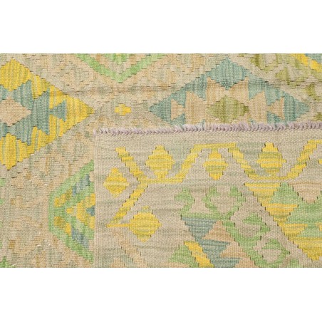 Tappeto Kilim Afghanistan marrone verde 161x195