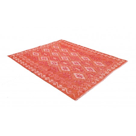 Tappeto Kilim Afghanistan rosso arancione 158x192