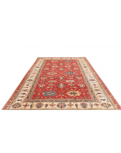 Tappeto Kazak Fine Pakistan marrone grigio 206x304