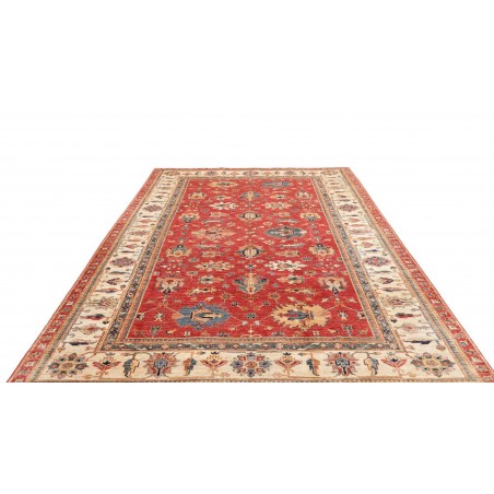 Tappeto Kazak Fine Pakistan marrone grigio 206x304