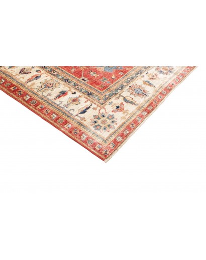 Tappeto Kazak Fine Pakistan marrone grigio 206x304