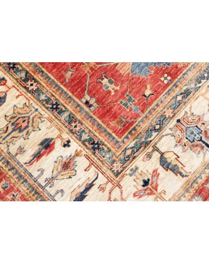 Tappeto Kazak Fine Pakistan marrone grigio 206x304