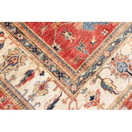 Tappeto Kazak Fine Pakistan marrone grigio 206x304