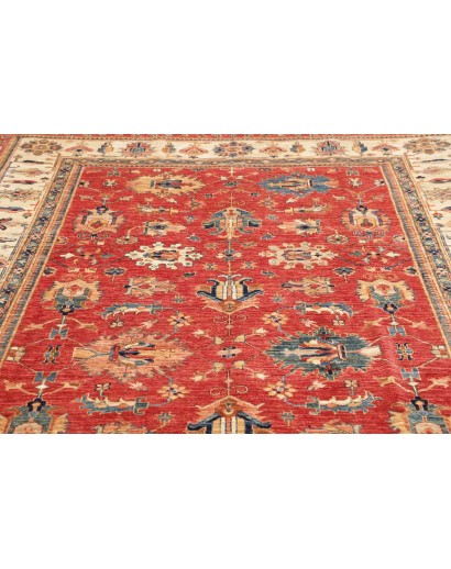 Tappeto Kazak Fine Pakistan marrone grigio 206x304