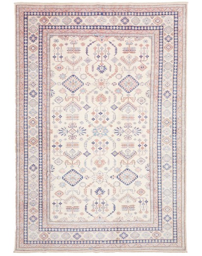 Tappeto Kazak Fine Pakistan bianco marrone 204x295
