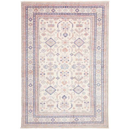 Tappeto Kazak Fine Pakistan bianco marrone 204x295
