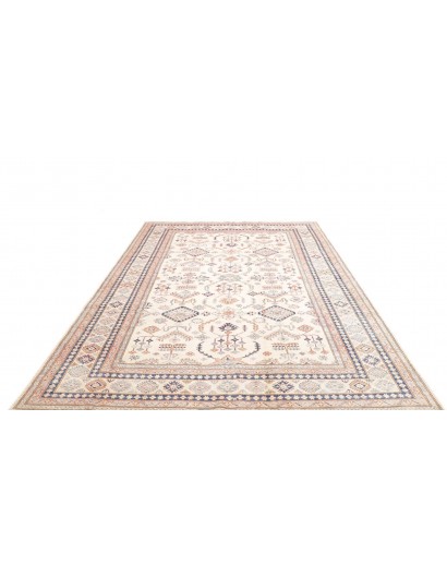 Tappeto Kazak Fine Pakistan bianco marrone 204x295
