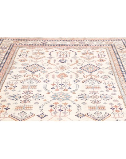 Tappeto Kazak Fine Pakistan bianco marrone 204x295