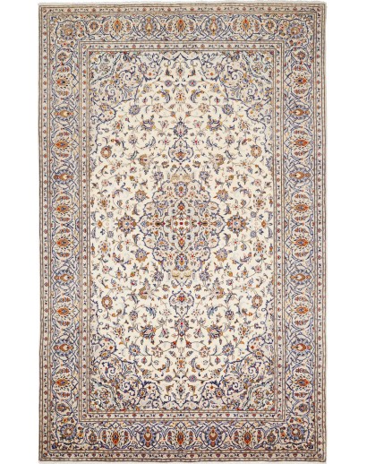 Tappeto Kashan Persia bianco grigio 197x315
