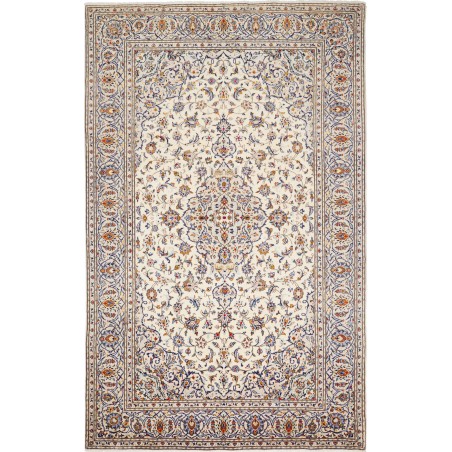 Tappeto Kashan Persia bianco grigio 197x315