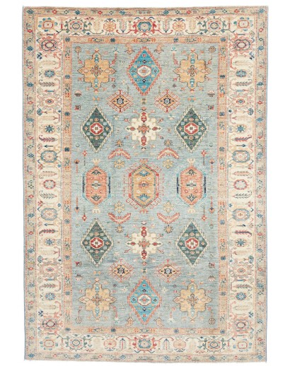 Tappeto Kazak Fine Pakistan beige bianco 208x303