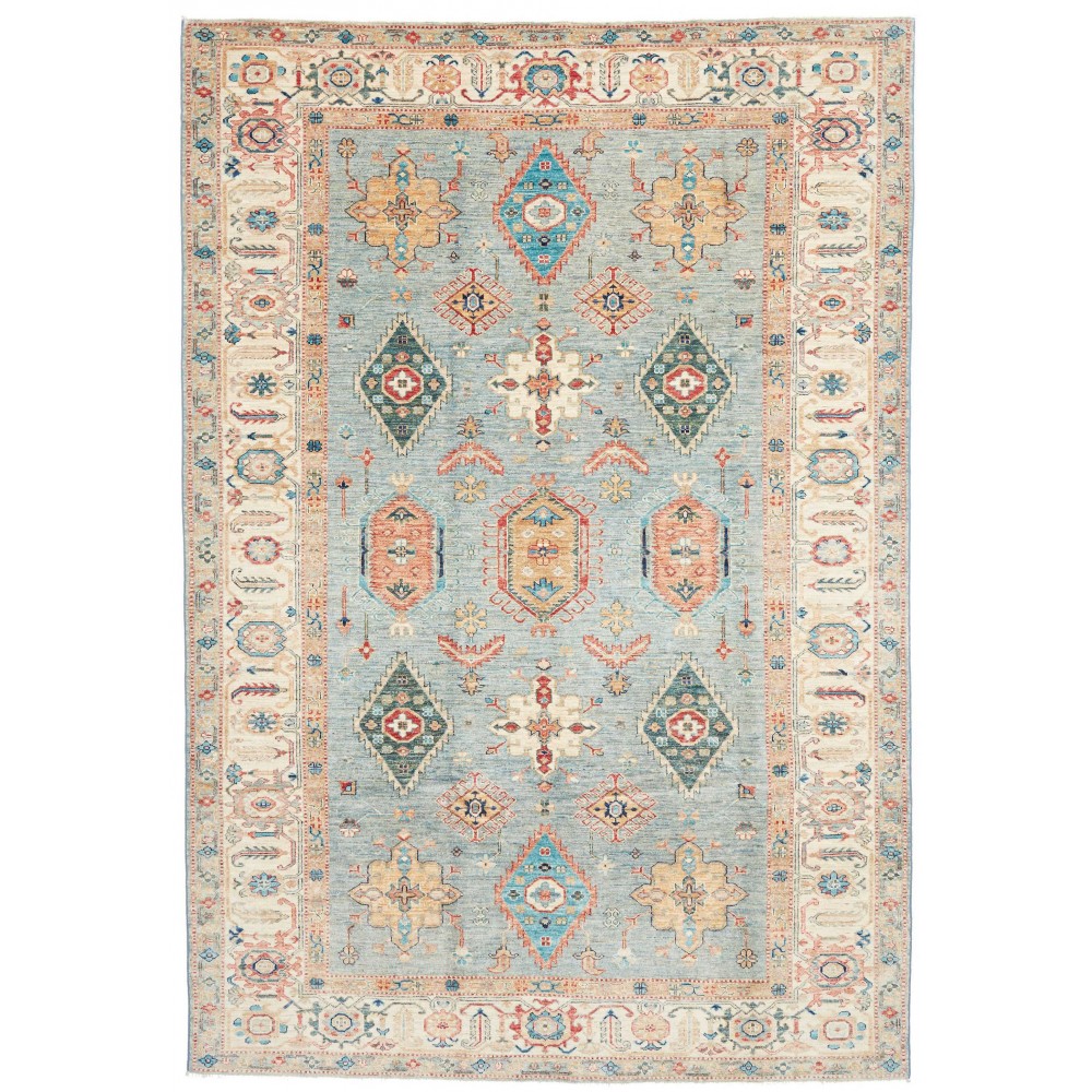 Tappeto Kazak Fine Pakistan beige bianco 208x303