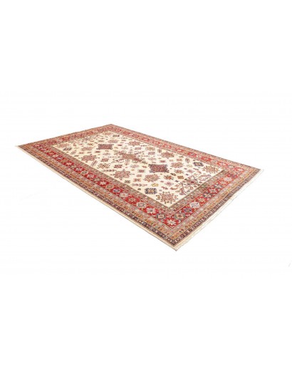 Tappeto Kazak Fine Pakistan giallo bianco 202x297