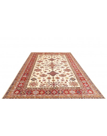 Tappeto Kazak Fine Pakistan giallo bianco 202x297