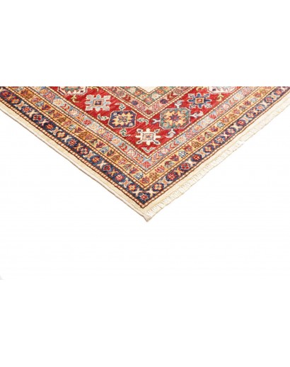 Tappeto Kazak Fine Pakistan giallo bianco 202x297