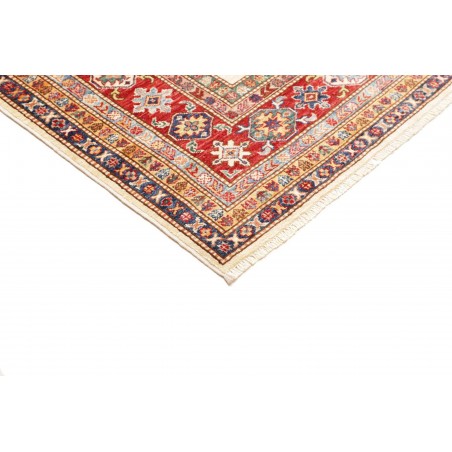 Tappeto Kazak Fine Pakistan giallo bianco 202x297