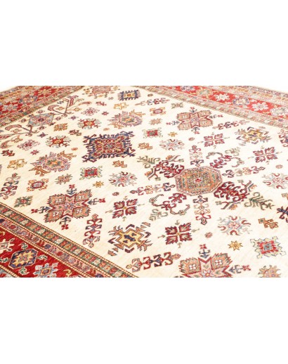 Tappeto Kazak Fine Pakistan giallo bianco 202x297