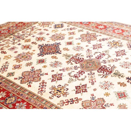 Tappeto Kazak Fine Pakistan giallo bianco 202x297