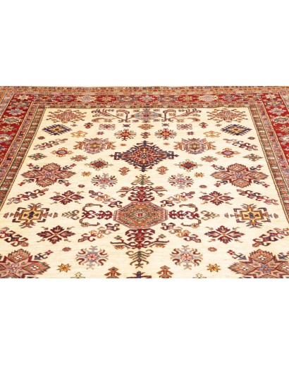 Tappeto Kazak Fine Pakistan giallo bianco 202x297