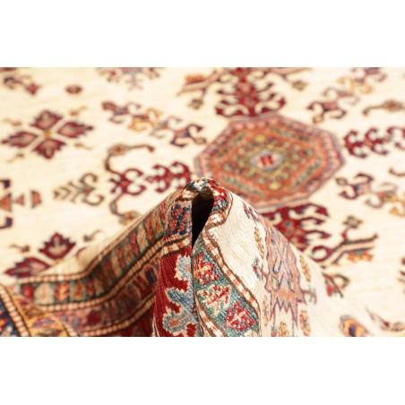 Tappeto Kazak Fine Pakistan giallo bianco 202x297