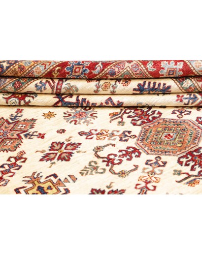 Tappeto Kazak Fine Pakistan giallo bianco 202x297