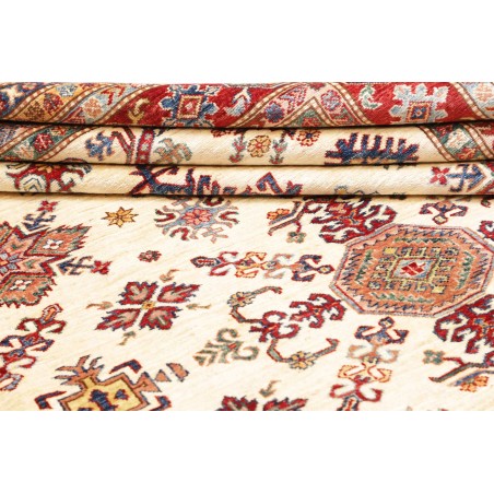 Tappeto Kazak Fine Pakistan giallo bianco 202x297