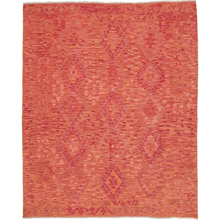 Tappeto Kilim Afghanistan rosso giallo 157x195